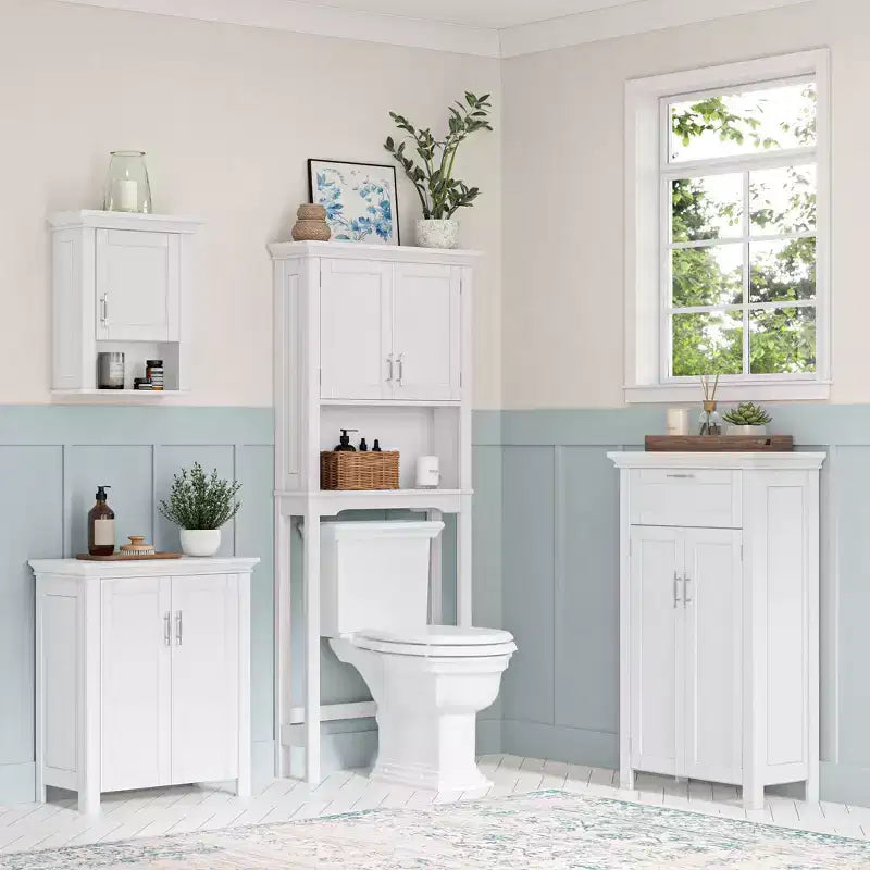Armoire de toilette et de buanderie murale RiverRidge Home Somerset à porte unique, blanche