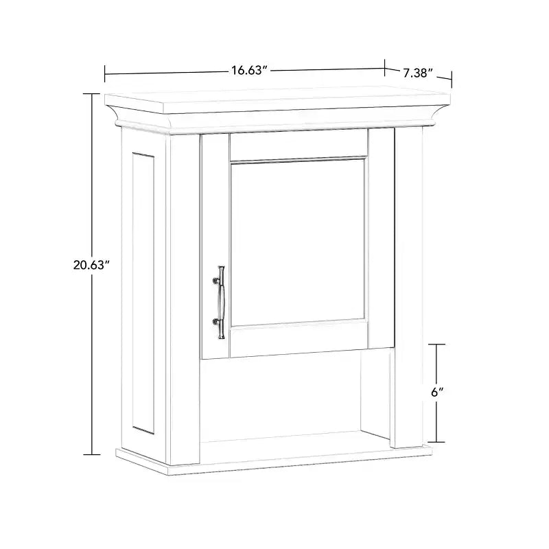 Armoire de toilette et de buanderie murale RiverRidge Home Somerset à porte unique, blanche