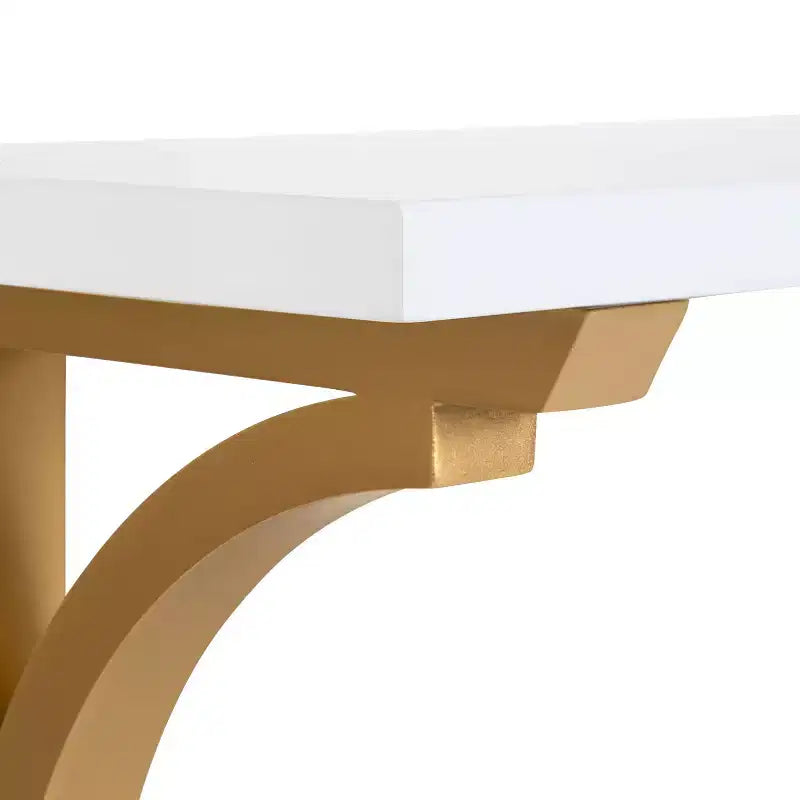 Étagère murale traditionnelle en bois Corblynd de 18 po blanc - Kate & Laurel All Things Decor : Rangement flottant en MDF, facile à installer