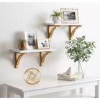 Étagère murale traditionnelle en bois Corblynd de 18 po blanc - Kate & Laurel All Things Decor : Rangement flottant en MDF, facile à installer