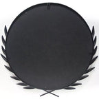 Miroir mural Emperor 22"x21" noir - Infinity Instruments : Cadre en fer grec, aucun assemblage requis