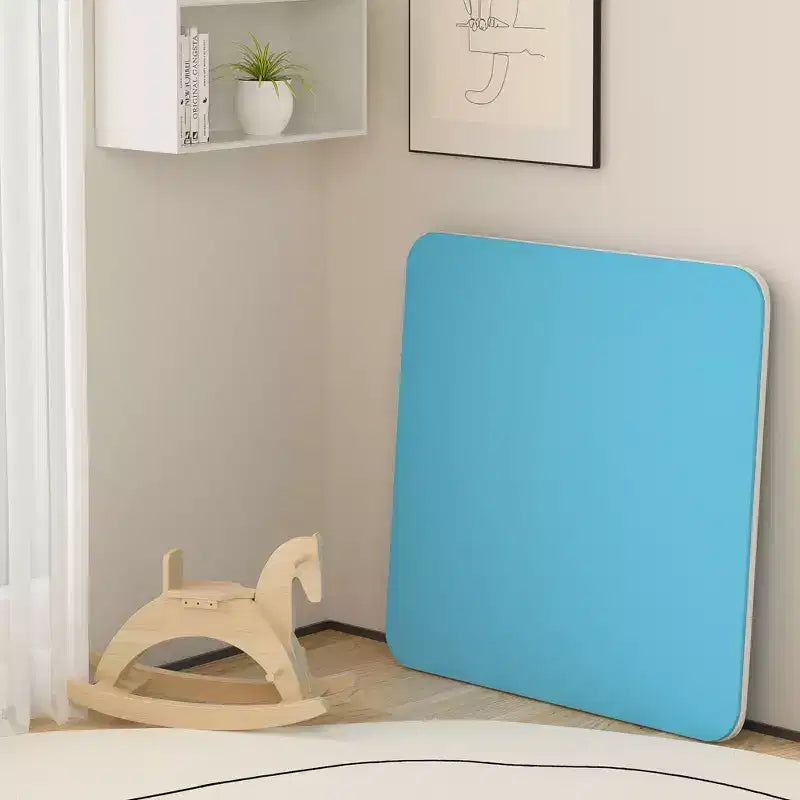 VECELO Table carrée pliante pour enfants, table de cartes et de jeux portable Noir/Bleu