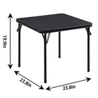 VECELO Table carrée pliante pour enfants, table de cartes et de jeux portable Noir/Bleu