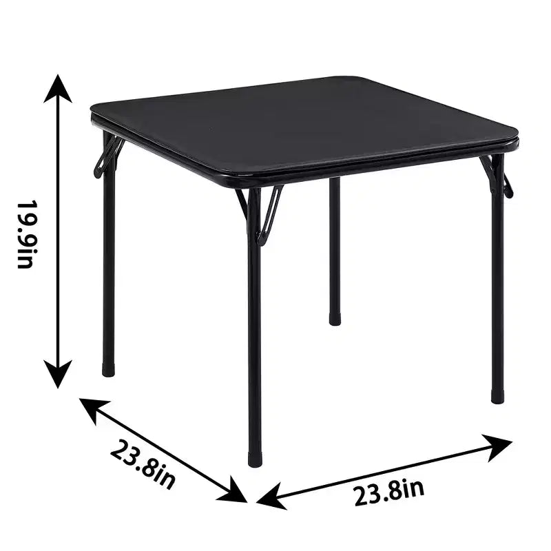 VECELO Table carrée pliante pour enfants, table de cartes et de jeux portable Noir/Bleu