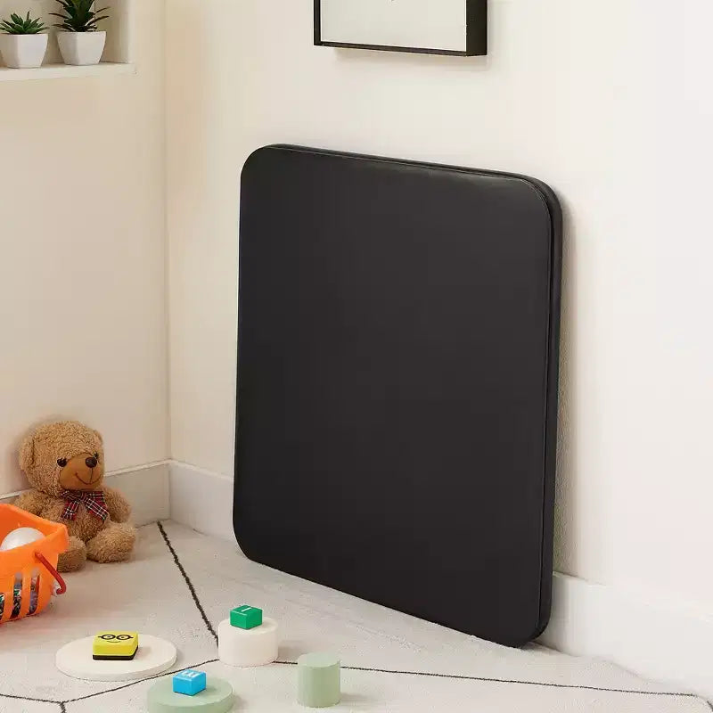 VECELO Table carrée pliante pour enfants, table de cartes et de jeux portable Noir/Bleu
