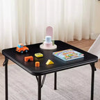 VECELO Table carrée pliante pour enfants, table de cartes et de jeux portable Noir/Bleu