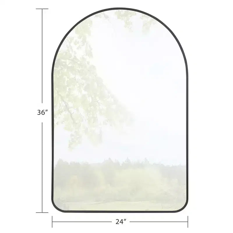 Miroir Mural PexFix avec Cadre Métallique, Angles Arrondis, pour Salle de Bain ou Décoration Murale, Lot de 2