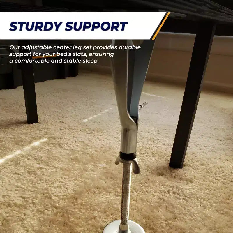 Kings Brand Furniture Pied de support central réglable en hauteur – Pieds de cadre de lit pour pieds de support central – Pied de support de lattes de lit en métal de remplacement