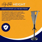 Kings Brand Furniture Pied de support central réglable en hauteur – Pieds de cadre de lit pour pieds de support central – Pied de support de lattes de lit en métal de remplacement