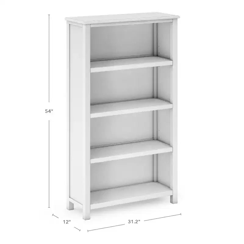 Guidecraft Taiga - Bibliothèque à 4 étagères - Unité de rangement et bibliothèque de 54 po pour chambres à coucher ou salles de jeux, Meuble en bois pour livres, jouets, fournitures scolaires