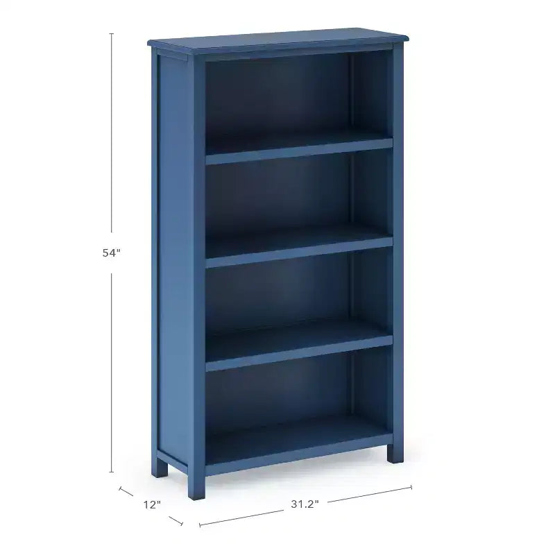 Guidecraft Taiga - Bibliothèque à 4 étagères - Unité de rangement et bibliothèque de 54 po pour chambres à coucher ou salles de jeux, Meuble en bois pour livres, jouets, fournitures scolaires