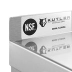 Étagère en acier inoxydable KUTLER, étagères murales commerciales NSF avec dosseret, étagères flottantes en métal pour restaurant, cuisine, maison