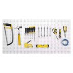 Seville Classics UltraHD Ensemble de 2 panneaux perforés avec 23 crochets assortis, 24 L x 24 P