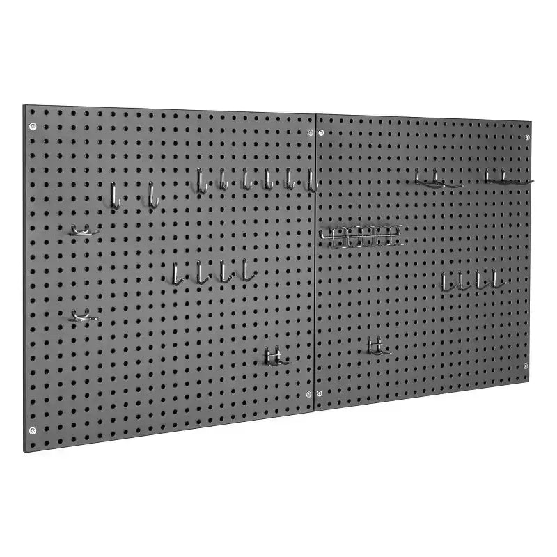 Seville Classics UltraHD Ensemble de 2 panneaux perforés avec 23 crochets assortis, 24 L x 24 P
