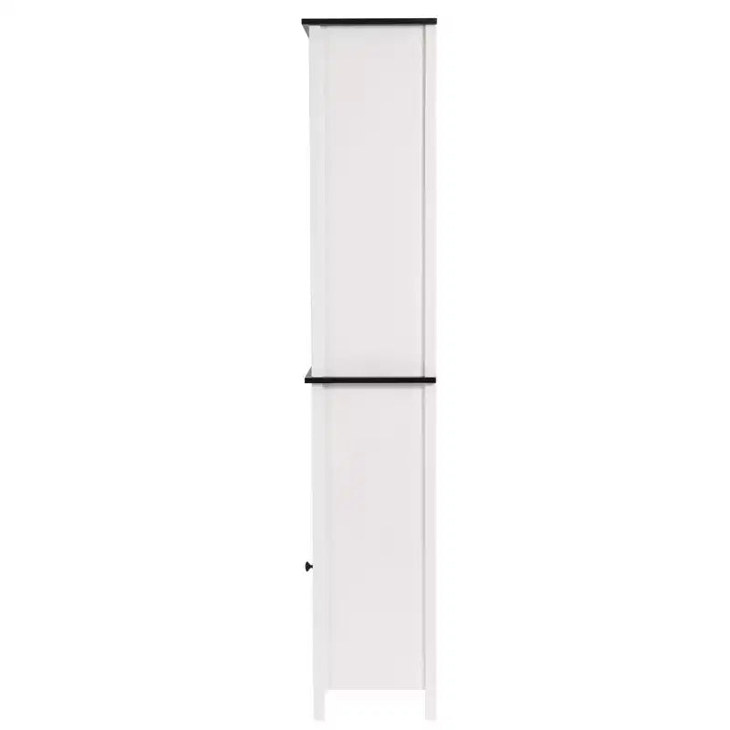 Meuble de salle de bain colonne LuxenHome en bois blanc de 160 cm