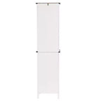 Meuble de salle de bain colonne LuxenHome en bois blanc de 160 cm