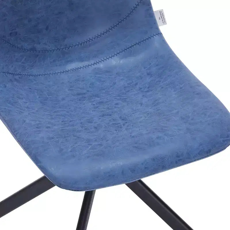 Chaise de salle à manger pivotante en cuir moderne LeisureMod Markley, siège rembourré avec pieds en métal, chaise d'appoint confortable pour cuisine, salle à manger ou café