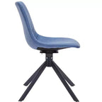 Chaise de salle à manger pivotante en cuir moderne LeisureMod Markley, siège rembourré avec pieds en métal, chaise d'appoint confortable pour cuisine, salle à manger ou café