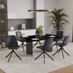 Chaise de salle à manger pivotante en cuir moderne LeisureMod Markley, siège rembourré avec pieds en métal, chaise d'appoint confortable pour cuisine, salle à manger ou café
