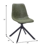 Chaise de salle à manger pivotante en cuir moderne LeisureMod Markley, siège rembourré avec pieds en métal, chaise d'appoint confortable pour cuisine, salle à manger ou café