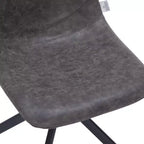 Chaise de salle à manger pivotante en cuir moderne LeisureMod Markley, siège rembourré avec pieds en métal, chaise d'appoint confortable pour cuisine, salle à manger ou café