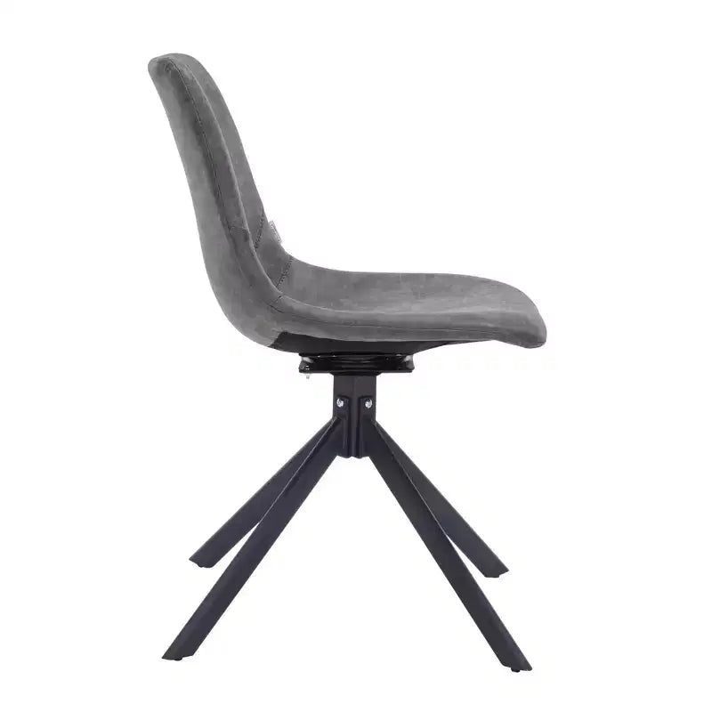 Chaise de salle à manger pivotante en cuir moderne LeisureMod Markley, siège rembourré avec pieds en métal, chaise d'appoint confortable pour cuisine, salle à manger ou café