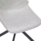Chaise de salle à manger pivotante en cuir moderne LeisureMod Markley, siège rembourré avec pieds en métal, chaise d'appoint confortable pour cuisine, salle à manger ou café