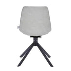 Chaise de salle à manger pivotante en cuir moderne LeisureMod Markley, siège rembourré avec pieds en métal, chaise d'appoint confortable pour cuisine, salle à manger ou café