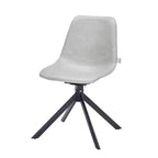 Chaise de salle à manger pivotante en cuir moderne LeisureMod Markley, siège rembourré avec pieds en métal, chaise d'appoint confortable pour cuisine, salle à manger ou café