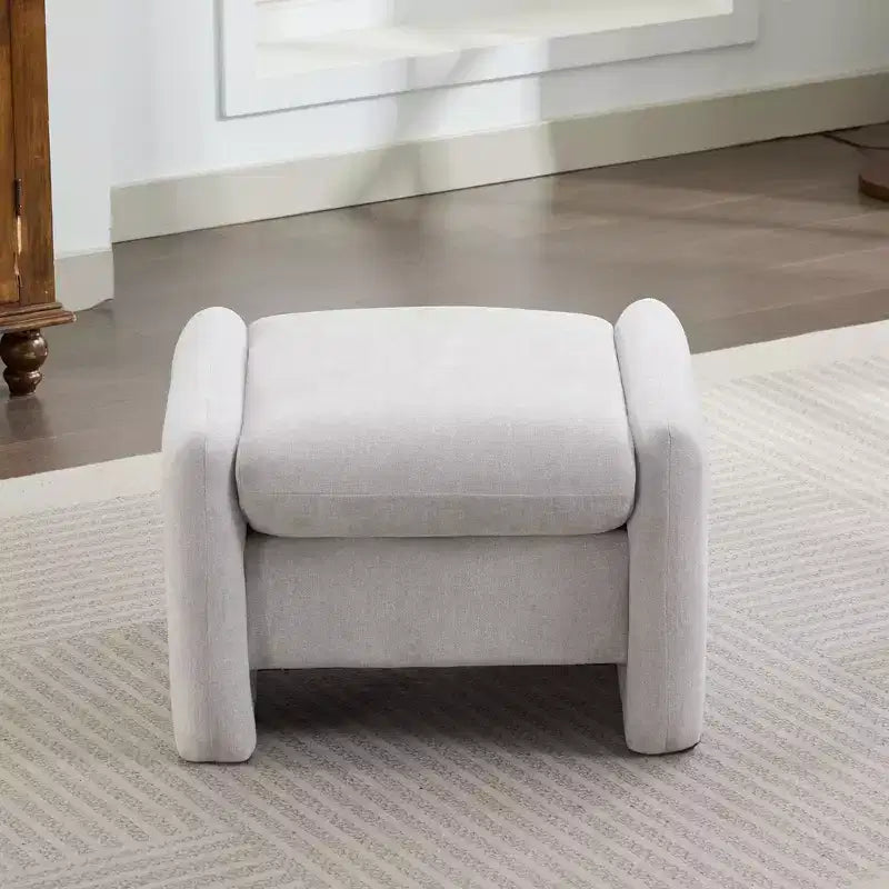 Pouff ultra-confortable en velours chenille Hyleory pour chambre, salon, nurserie