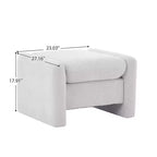 Pouff ultra-confortable en velours chenille Hyleory pour chambre, salon, nurserie