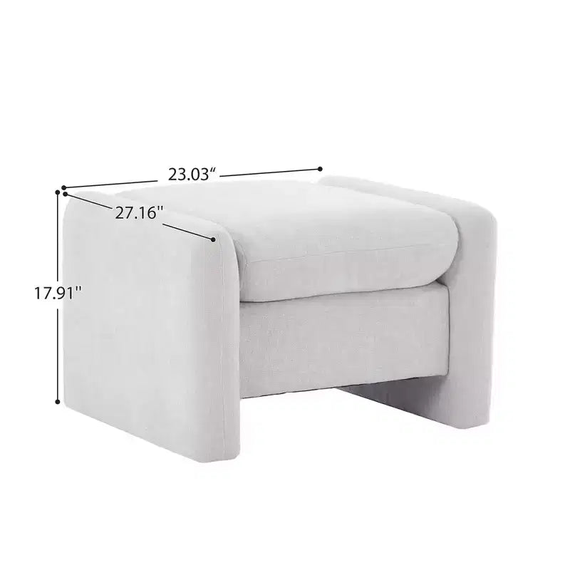 Pouff ultra-confortable en velours chenille Hyleory pour chambre, salon, nurserie