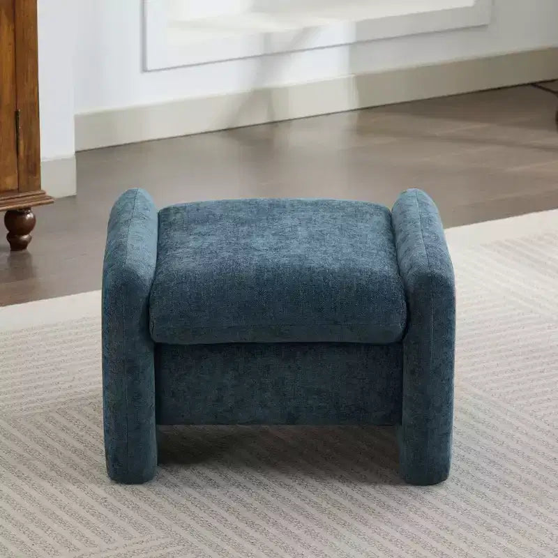 Pouff ultra-confortable en velours chenille Hyleory pour chambre, salon, nurserie
