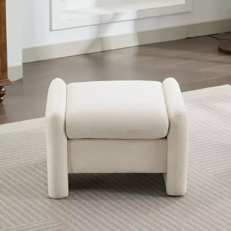 Pouff ultra-confortable en velours chenille Hyleory pour chambre, salon, nurserie