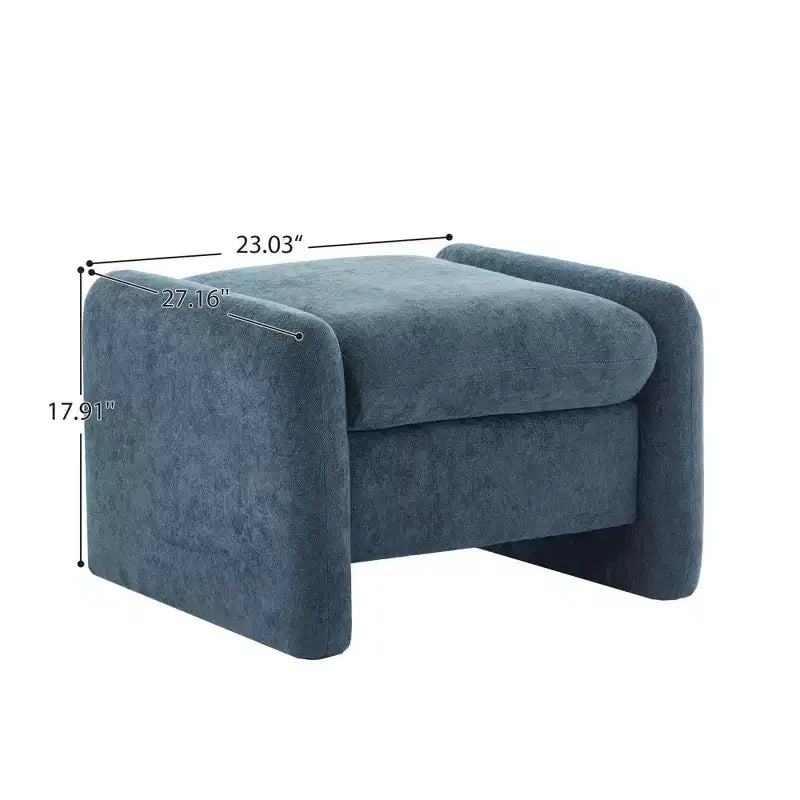 Pouff ultra-confortable en velours chenille Hyleory pour chambre, salon, nurserie