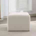 Pouff ultra-confortable en velours chenille Hyleory pour chambre, salon, nurserie
