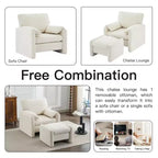 Pouff ultra-confortable en velours chenille Hyleory pour chambre, salon, nurserie
