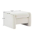 Pouff ultra-confortable en velours chenille Hyleory pour chambre, salon, nurserie