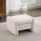 Pouff ultra-confortable en velours chenille Hyleory pour chambre, salon, nurserie