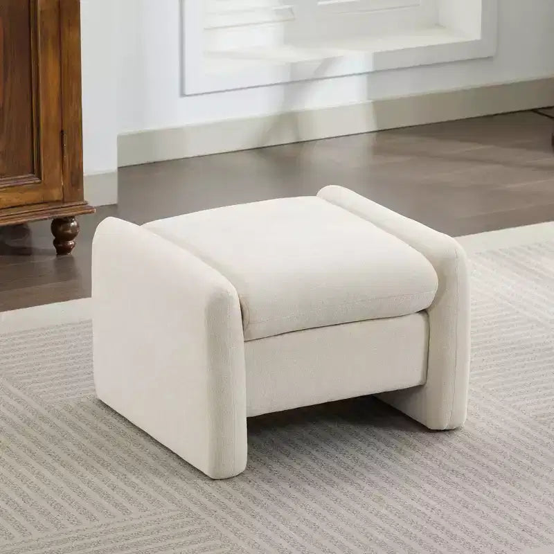Pouff ultra-confortable en velours chenille Hyleory pour chambre, salon, nurserie