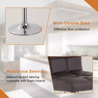 FDW Lot de 2 tabourets de bar réglables en hauteur, pivotants, avec assise en cuir PU et cadre en métal chromé