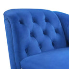 Whisen Canapé de salon en velours 58'', chaise longue à droite, canapé de salon convertible avec garniture cloutée et pieds solides