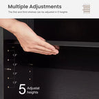 FIRNEWST Étagère Industrielle à 5 Niveaux, Bibliothèque Ouverte de 135 cm de Haut sur Pied pour un Rangement Ample - Conception Robuste et Rustique