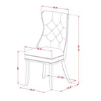 Ensemble table de salle à manger HomeStock, table rectangulaire et 6 chaises, noir et gris foncé