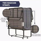 Mjkone Lit Pliant avec Matelas, Lit d'Appoint Portable, Lit de Camp, Lit d'Appoint Rembourré