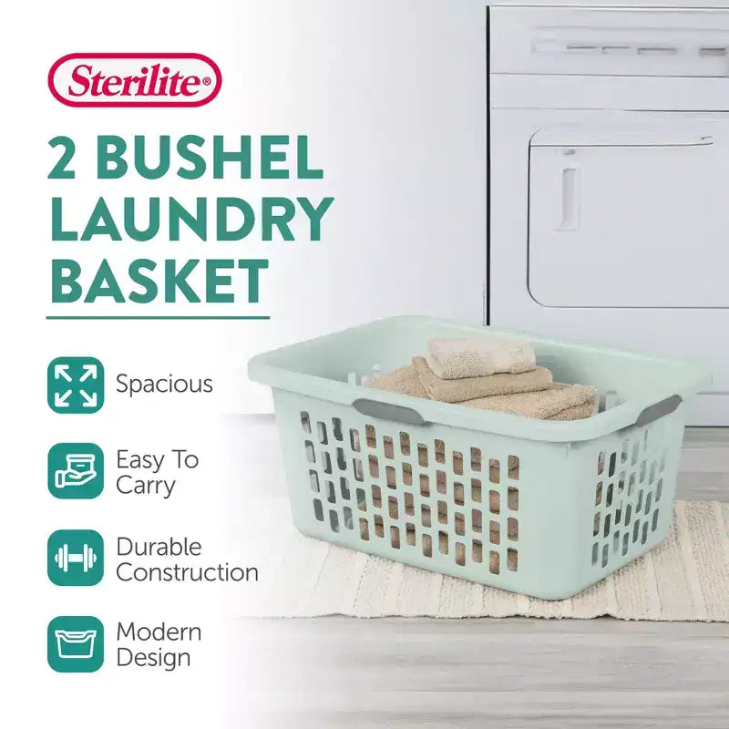 Panier à linge Sterilite, Panier à linge en plastique avec poignées