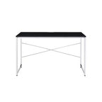 HomeRoots 47 Black and Silver Writing Desk