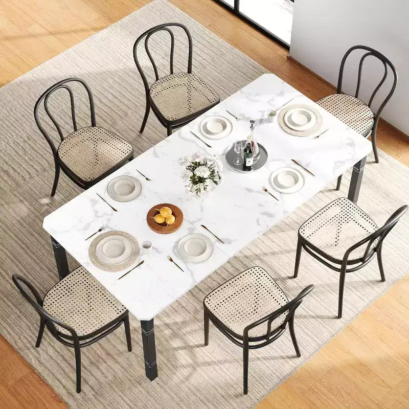 Table de salle à manger de ferme pour 6-8 personnes, table de cuisine rustique industrielle, sans chaises