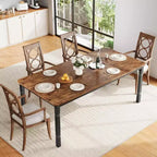 Table de salle à manger de ferme pour 6-8 personnes, table de cuisine rustique industrielle, sans chaises