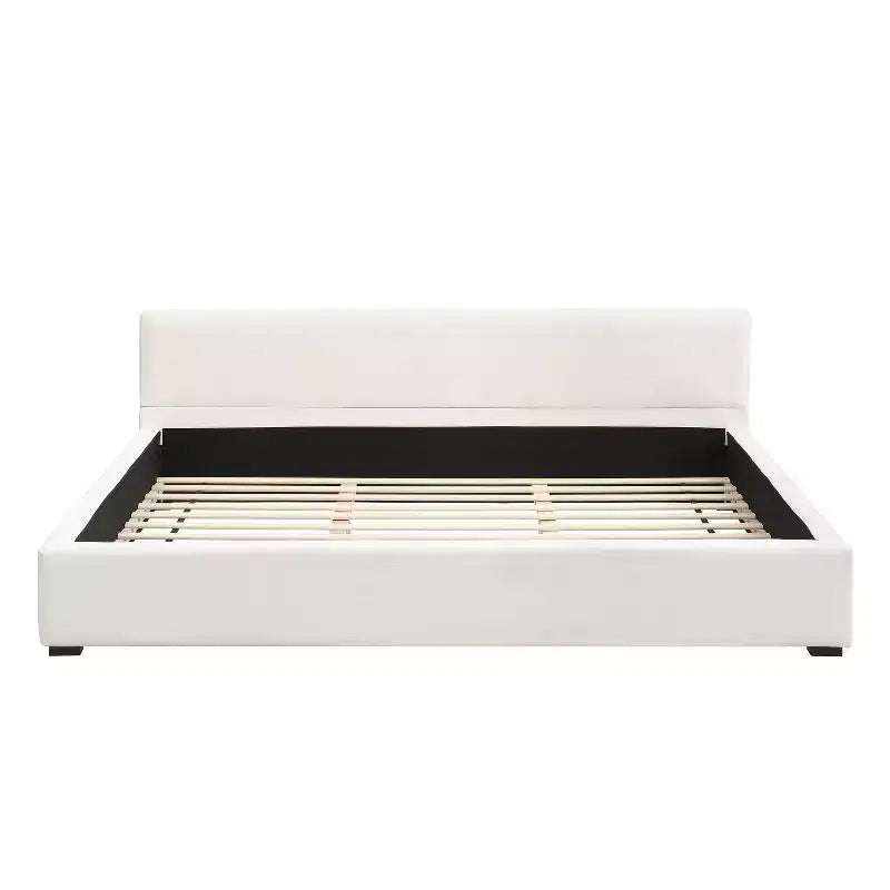 Lit plateforme moderne rembourré Christopher Knight Home Gianni avec tête de lit à bord large